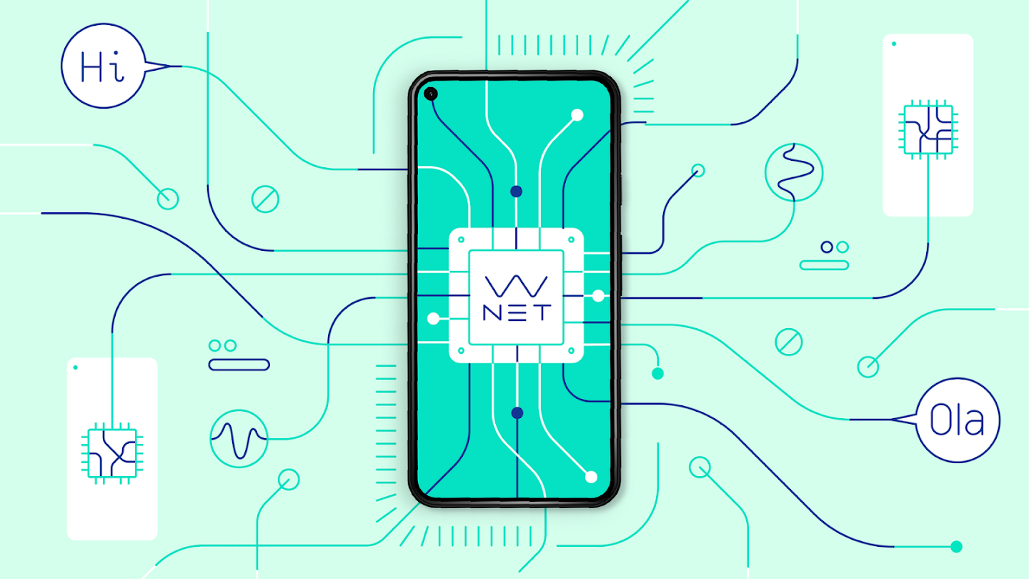 Visual representation of WaveNet generating system voices through user devices